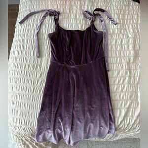 Francesca's Collections Purple Velvet Mini Dress